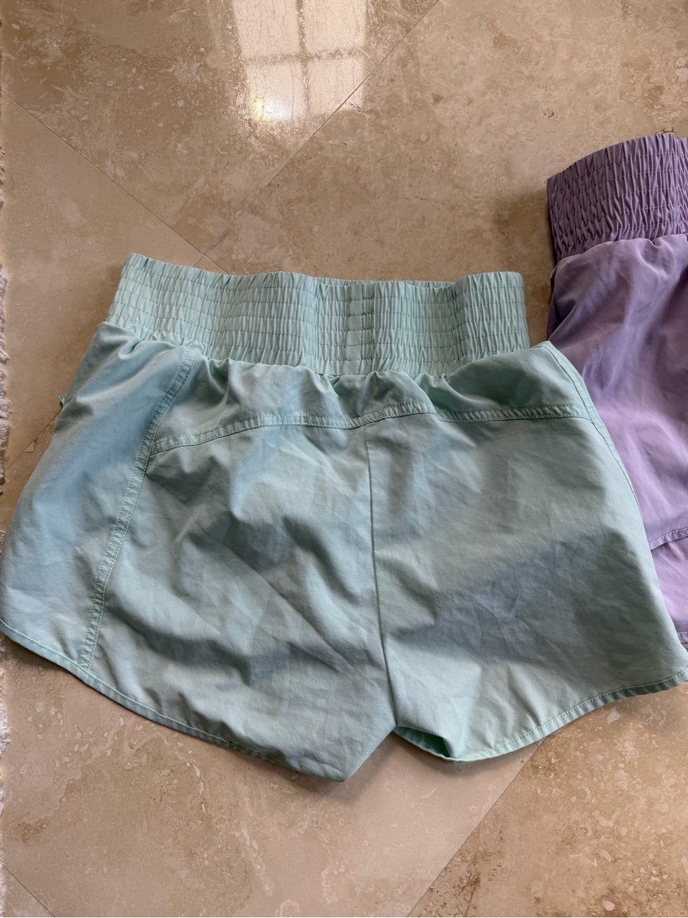 Set of 2 of Pastel Athletic Shorts - Mint & Lavender - Picture 5 of 5
